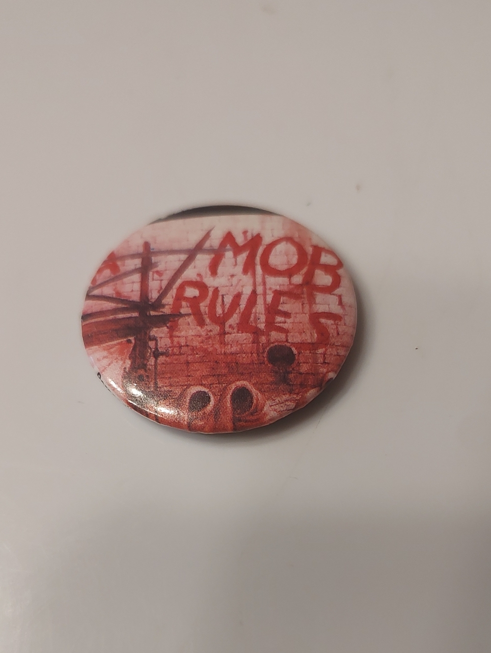 BLACK SABBATH Pin Pinback Button Badge 'Mob Rules' Vintage 1982 1.25"